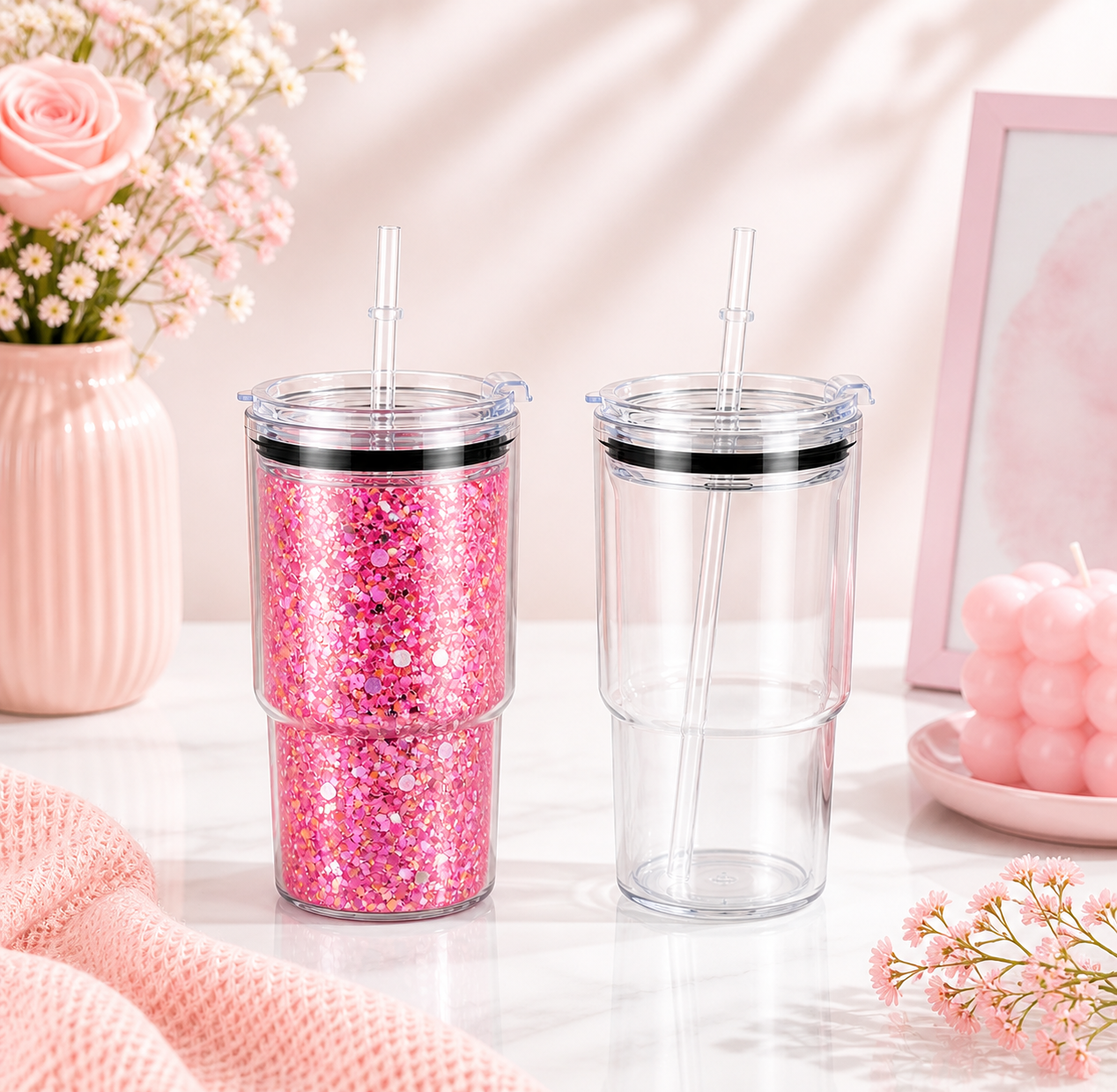 18oz Acrylic Leakproof SnowGlobe